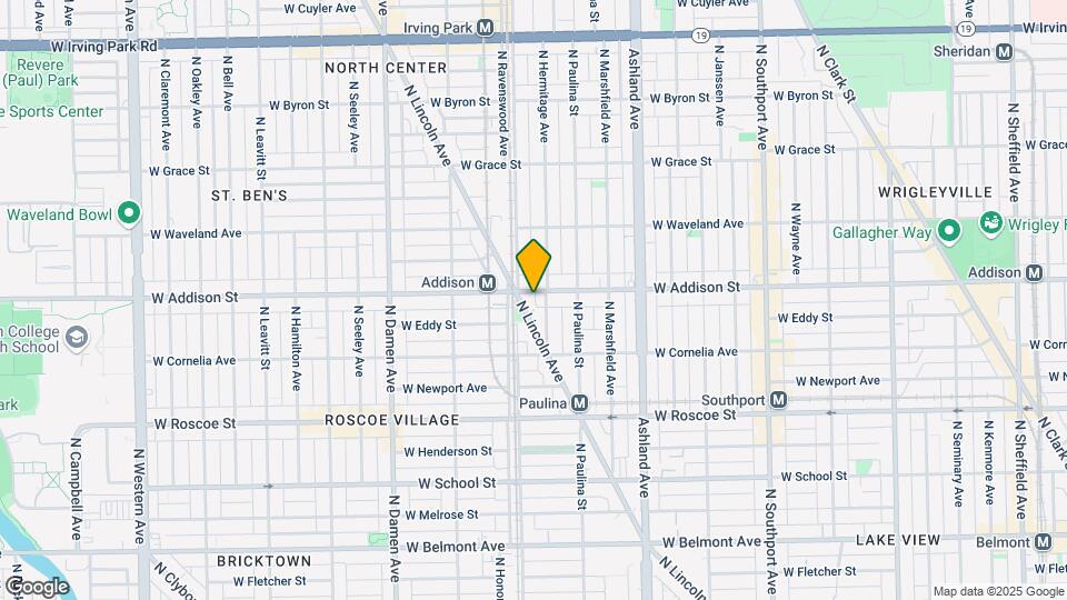 1743 W Addison St Map and Location Details