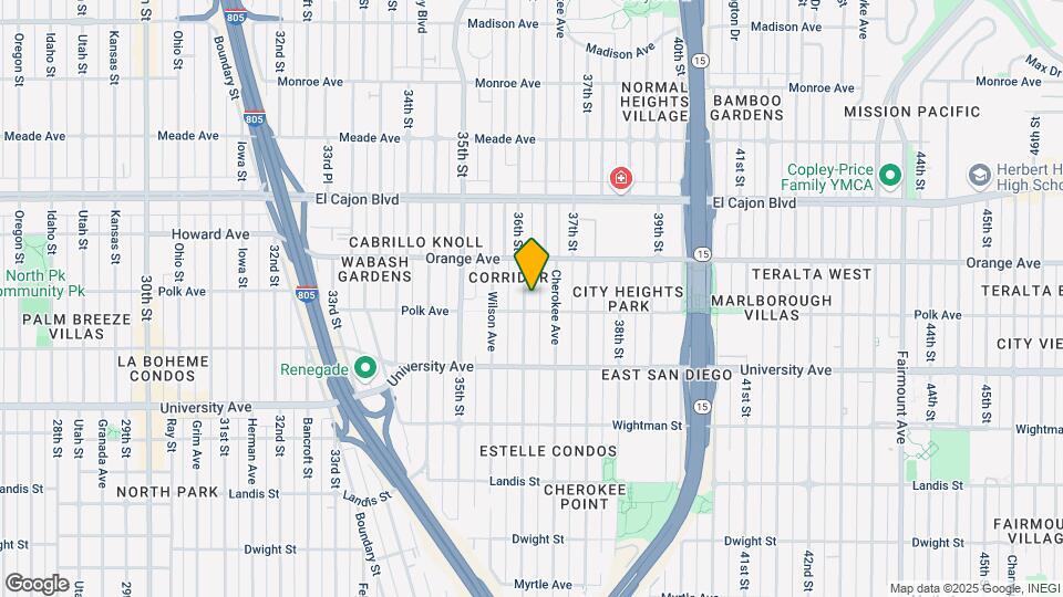 4121 36th St Map and Location Details