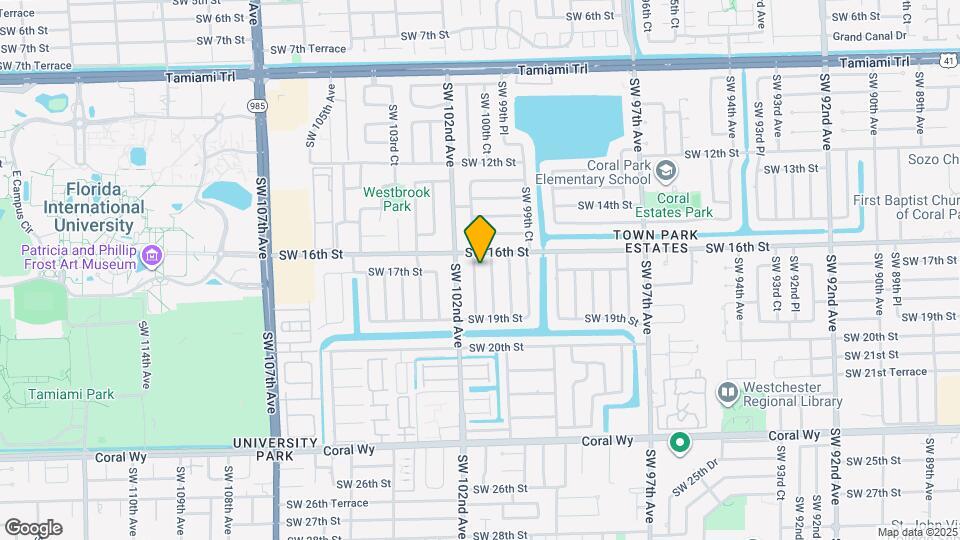 1625 SW 101st Ave, Unit Eff Map and Location Details