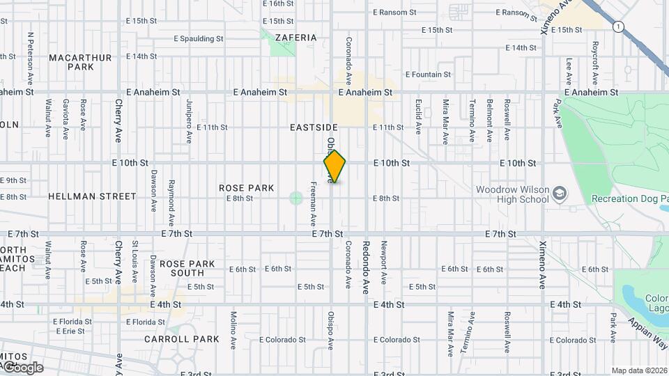 826 Obispo Ave Map and Location Details
