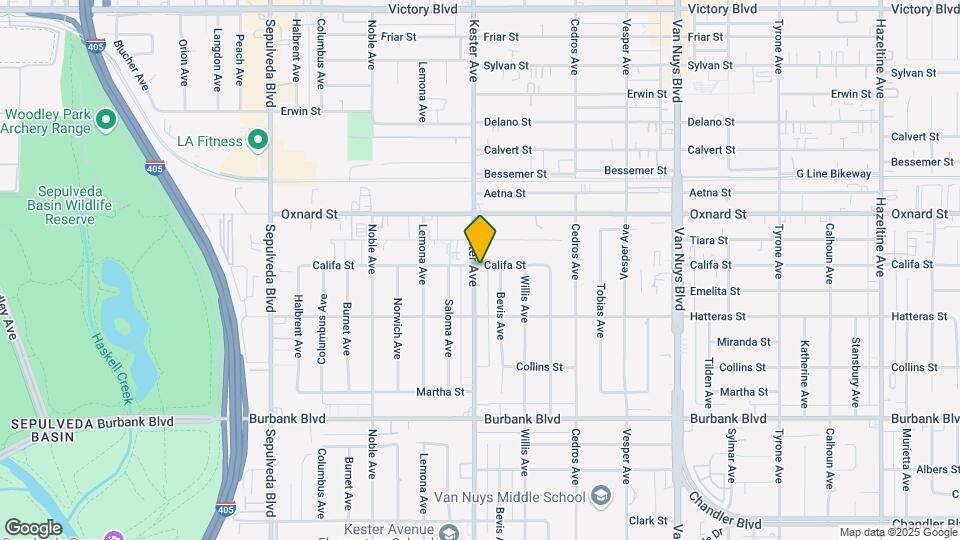 5858 Kester Ave Map and Location Details
