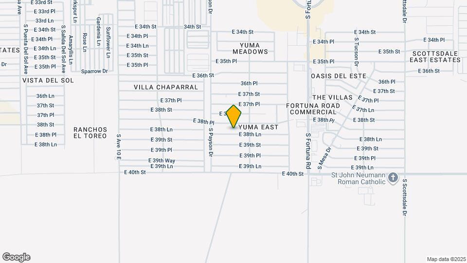 10592 E 38th Ln Map and Location Details