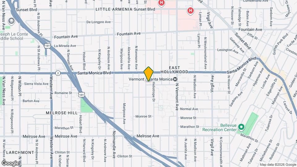 1002 N Edgemont St Map and Location Details