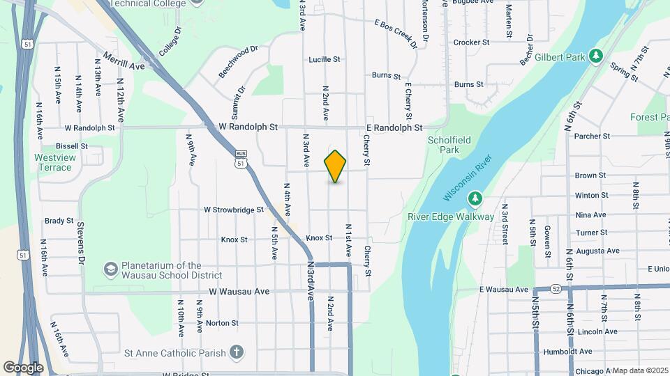 Wausau Columns Apartments Map and Location Details