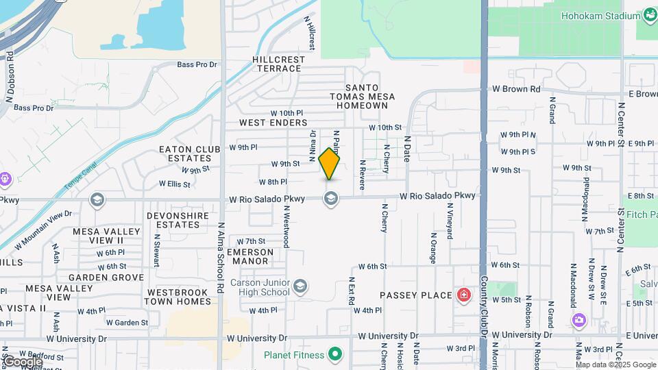 865 W 8th Pl Map and Location Details