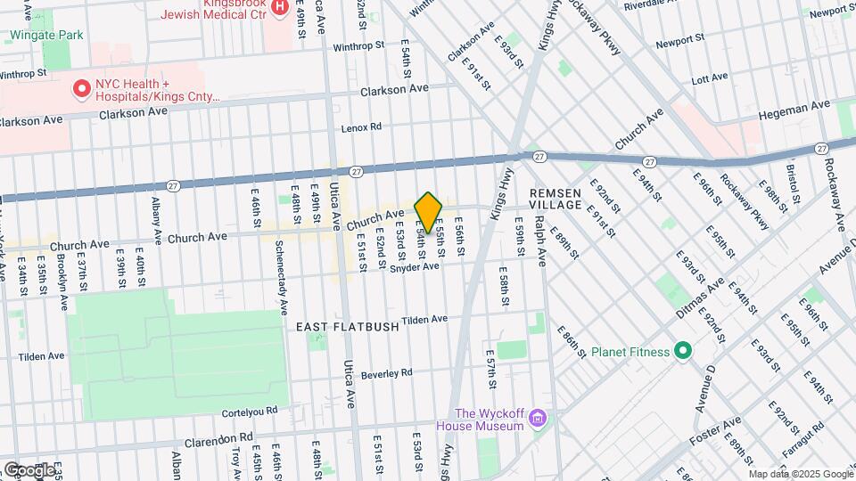 307 E 54th St Map and Location Details