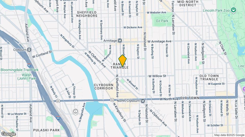 1834 N Bissell St Map and Location Details