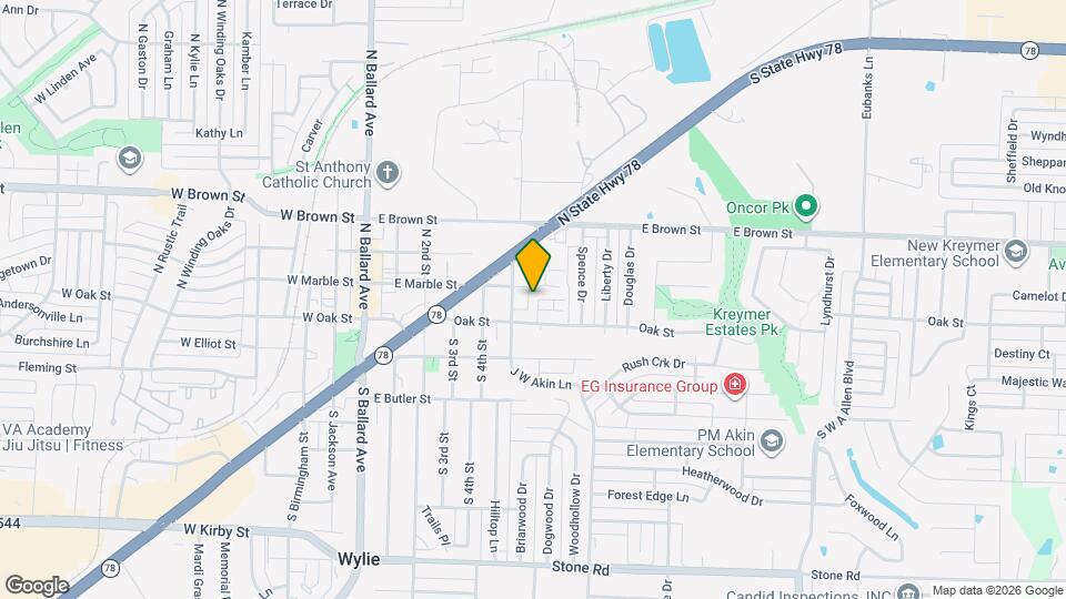 600 E Marble St Map and Location Details