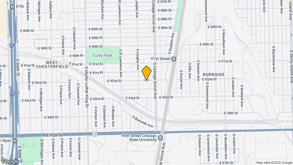 727 E 92nd St Map and Location Details