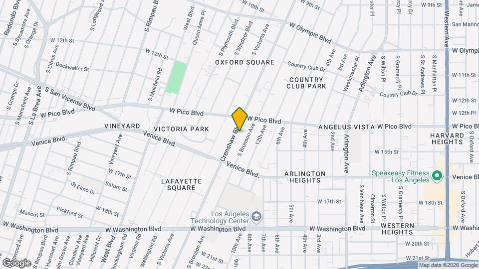 1346 Crenshaw Blvd, Unit 11 Map and Location Details
