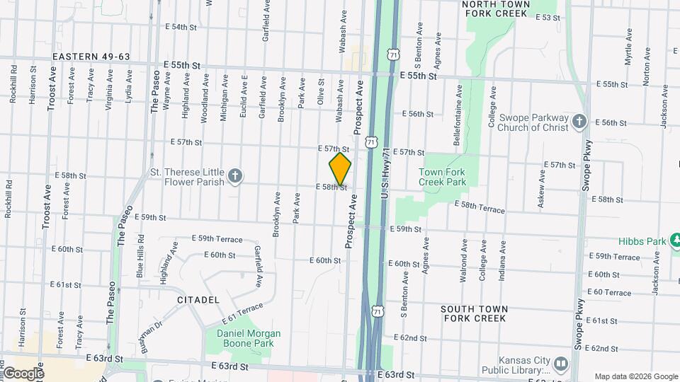 5801 Wabash Ave Map and Location Details