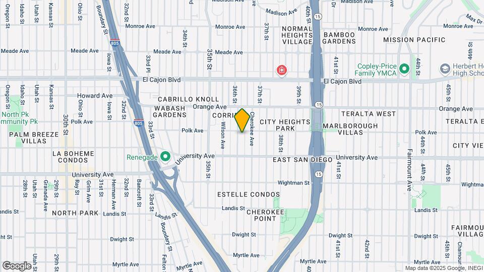 4079 36th St Map and Location Details