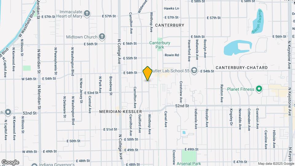 5338 Winthrop Ave Map and Location Details