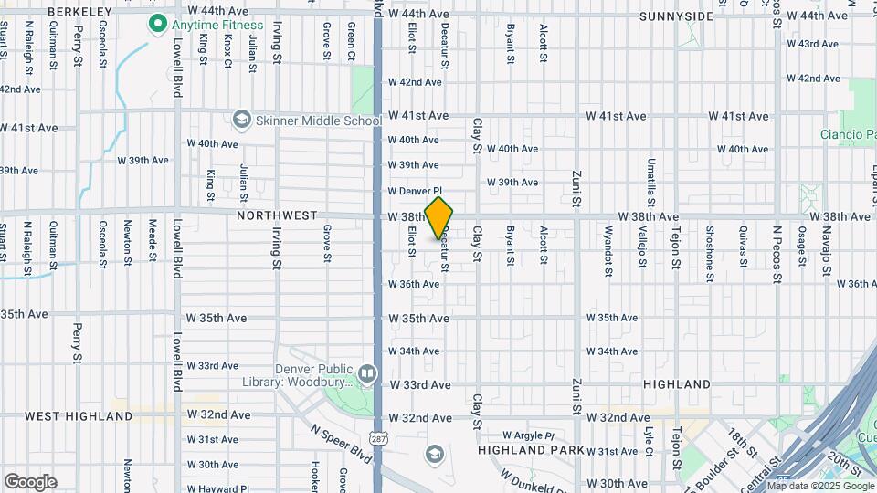 2819 W 37th Ave Map and Location Details