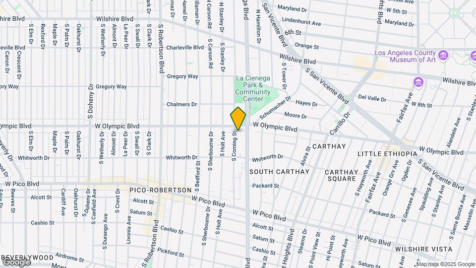 1016 S Corning St Map and Location Details