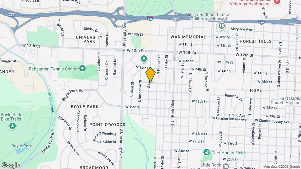 1601 S Pierce St Map and Location Details