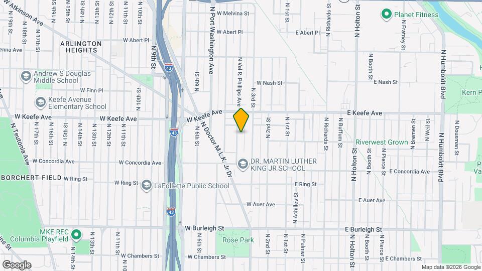 3414 N Vel R. Phillips Ave Map and Location Details