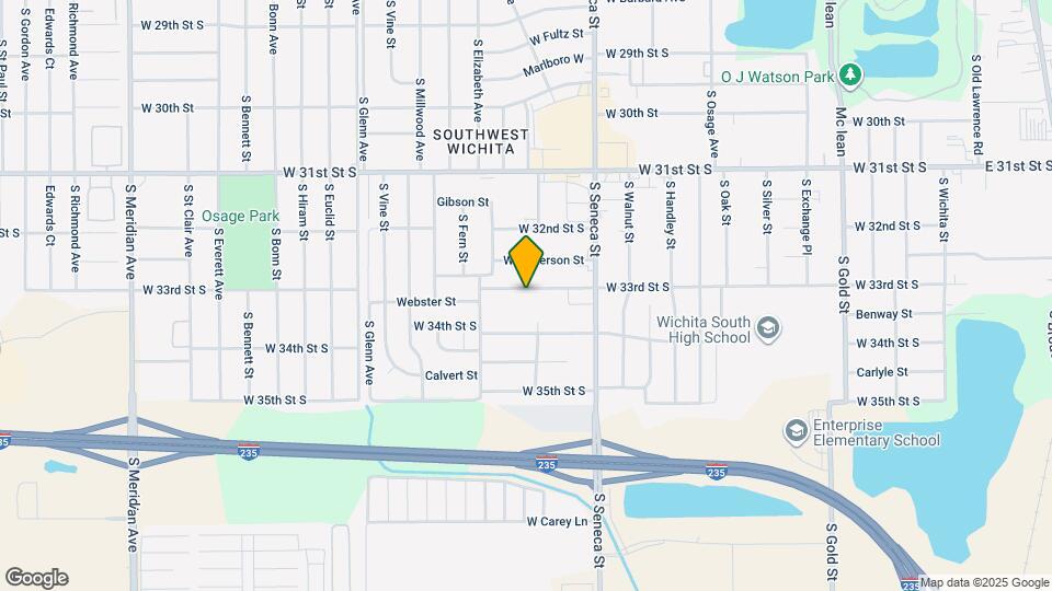 1303 W 33rd St S Map and Location Details