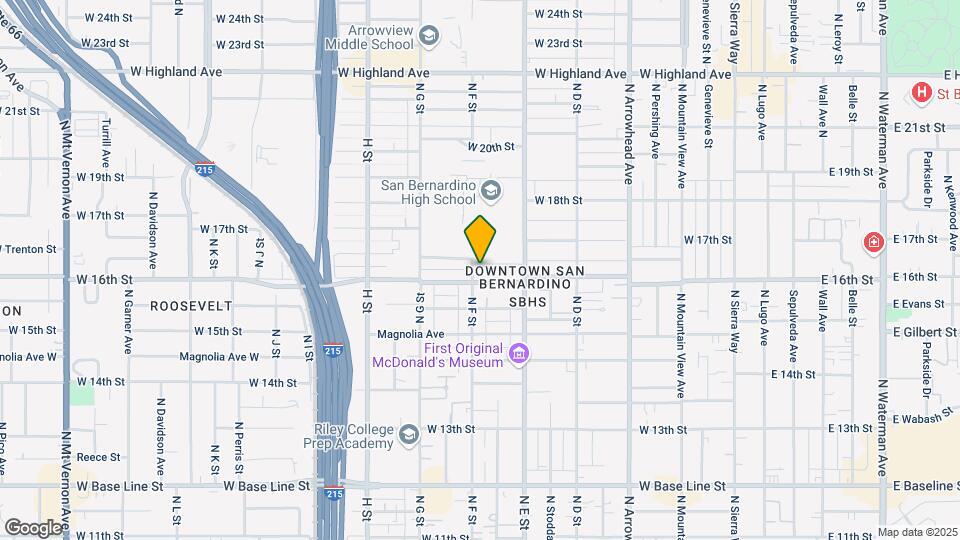 1615-1635 N F St Map and Location Details
