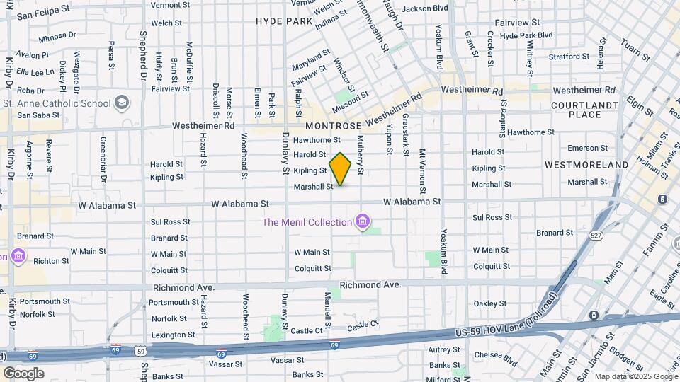 1529 Marshall St Map and Location Details