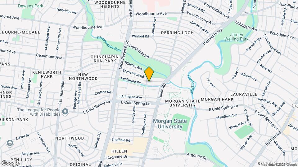 1604 Pentwood Rd Map and Location Details