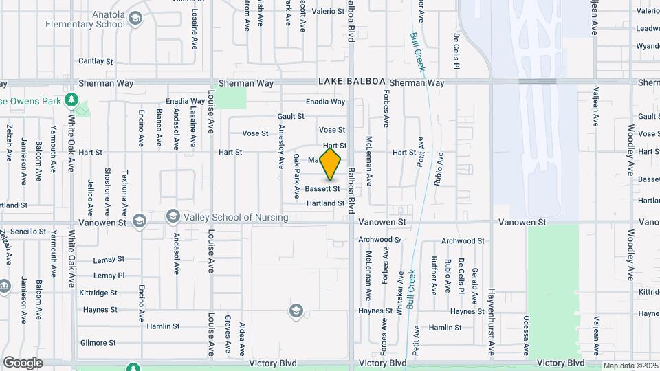 16931 Bassett St Map and Location Details