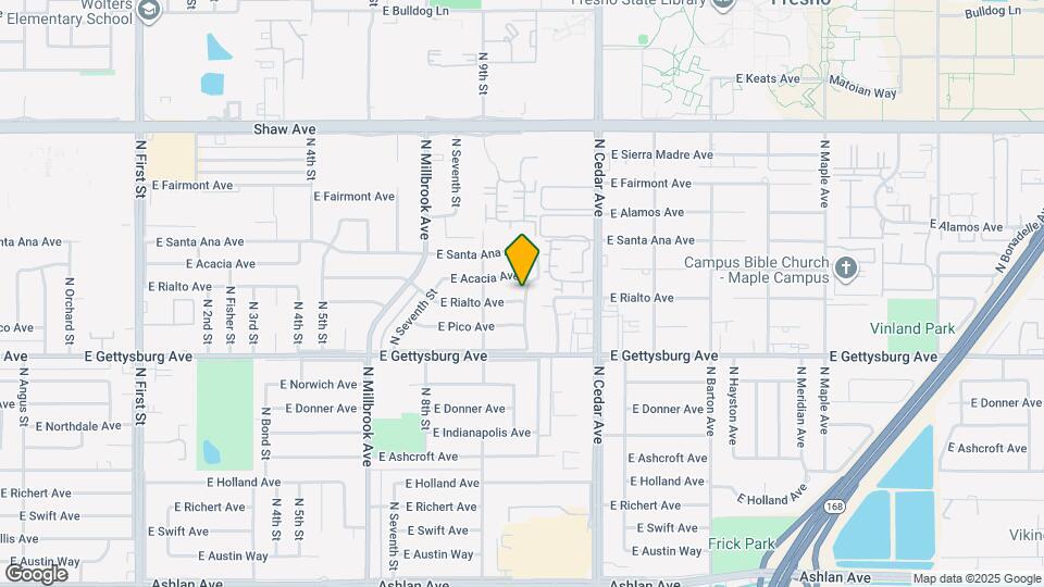 4019 E Rialto Ave Map and Location Details