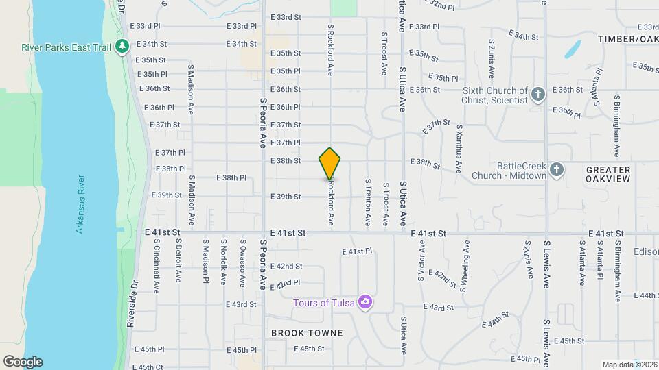 3840 S Rockford Ave Map and Location Details