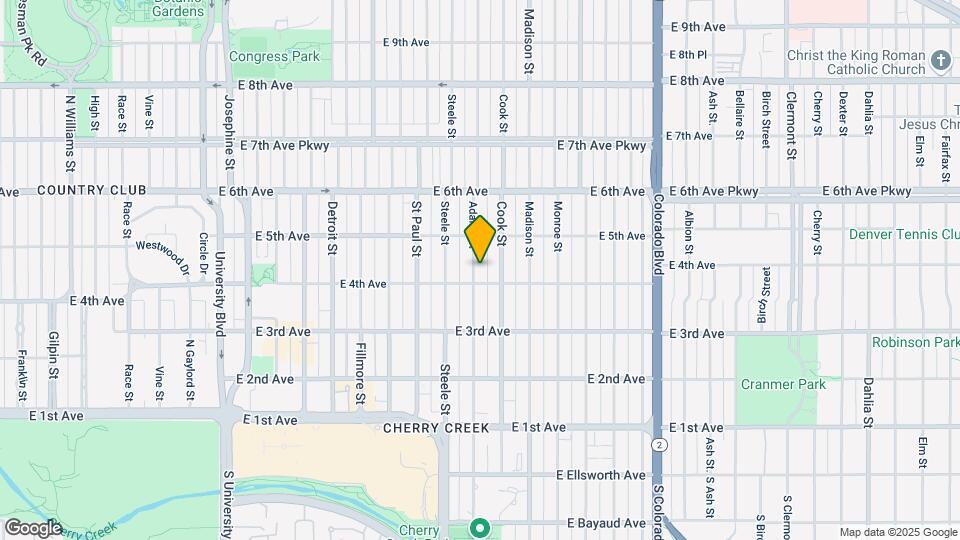 420 Adams St Map and Location Details