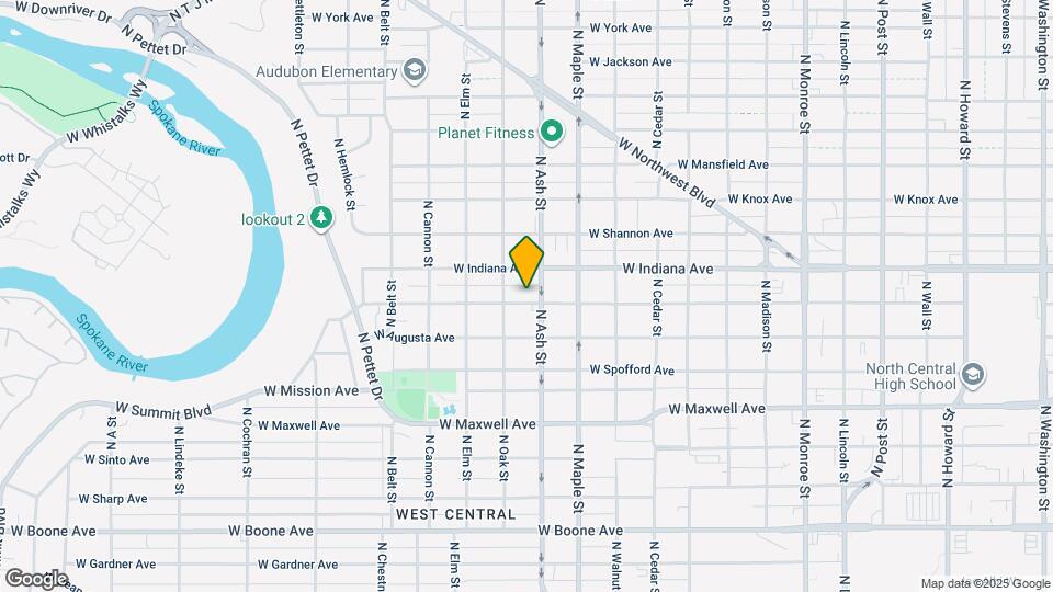1712 W Nora Ave Map and Location Details