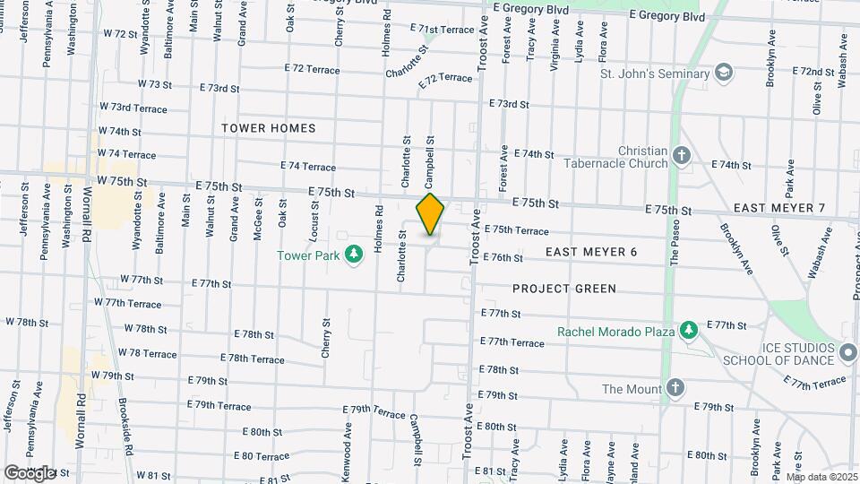 7542 Harrison St Map and Location Details