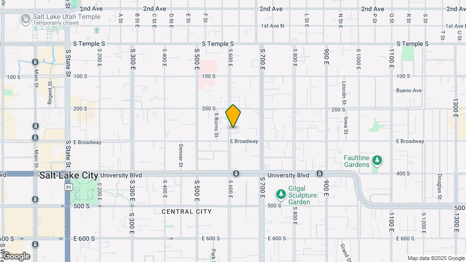 255 S 600 E Map and Location Details