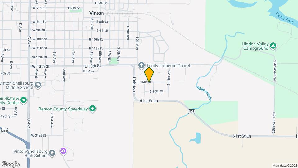 1104 E 15th St Map and Location Details