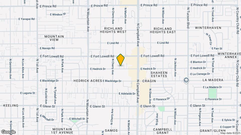 1645 E Hedrick Dr Mapa y Detalles de la Ubicación
