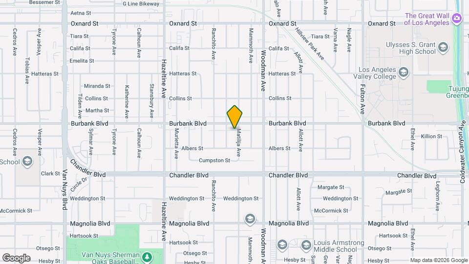 5541 Matilija Ave Mapa y Detalles de la Ubicación