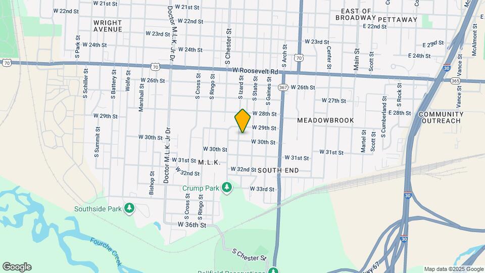 2919 S Izard St Map and Location Details