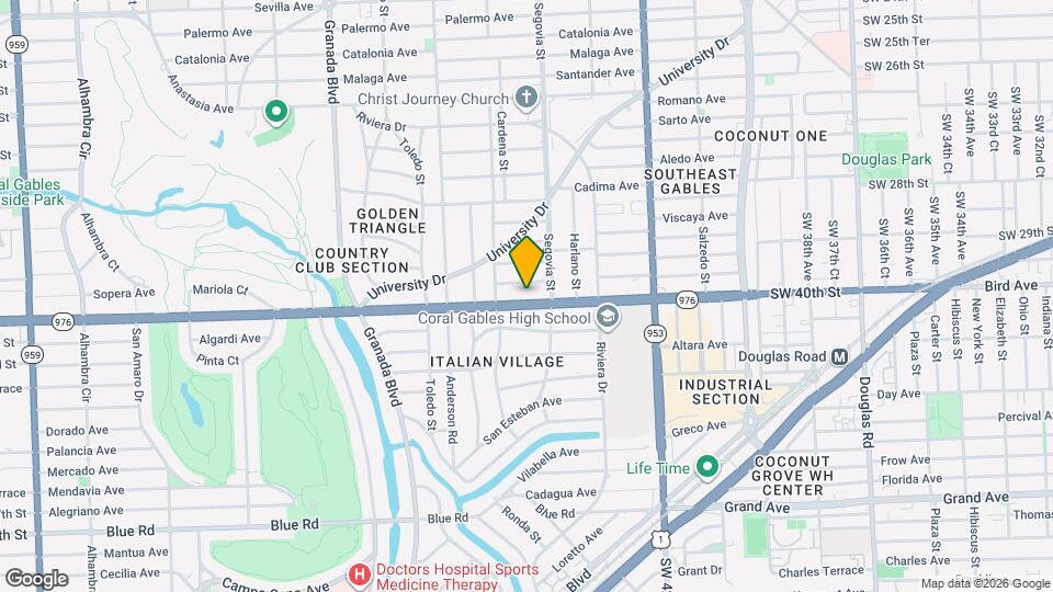 625 Bird Rd Mapa y Detalles de la Ubicación