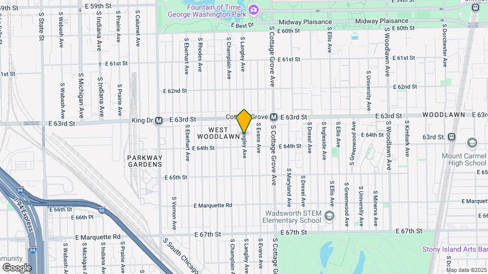 6334 S Langley Ave Map and Location Details