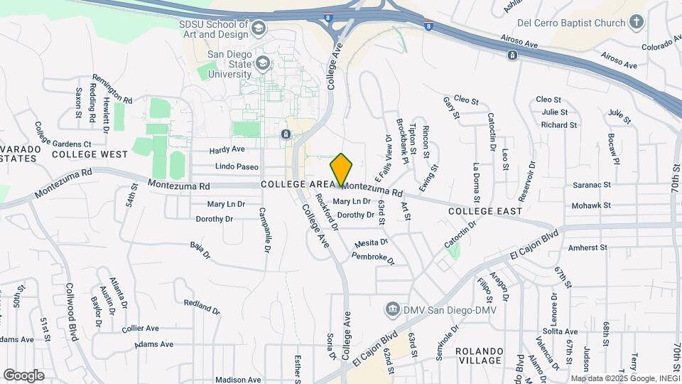 6165 Montezuma Rd Map and Location Details