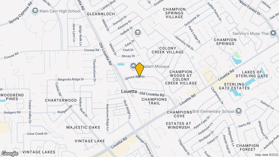 17103 Spruce Run Dr Mapa y Detalles de la Ubicación