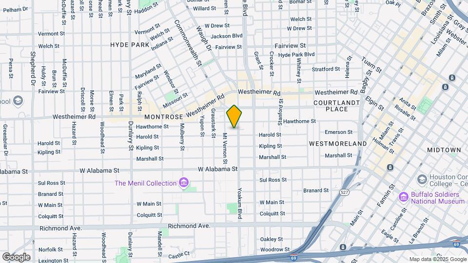3416 Yoakum Blvd Mapa y Detalles de la Ubicación