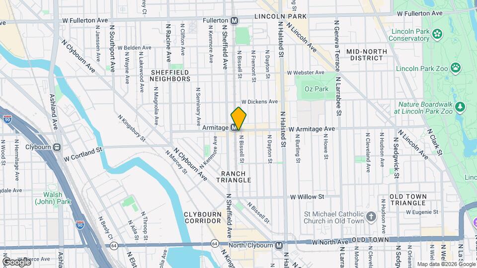 937 W Armitage Ave Map and Location Details