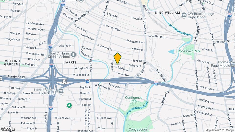 227 E Baylor St Map and Location Details