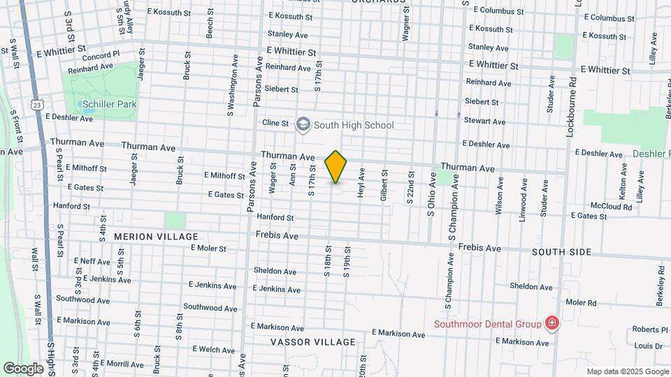 1296 S 18th St Map and Location Details