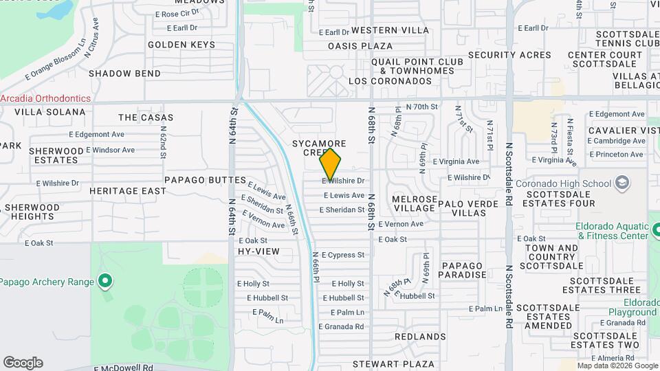 6637 E Wilshire Dr Mapa y Detalles de la Ubicación