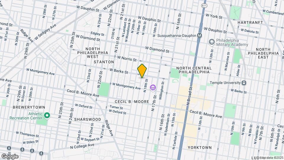 1835 N Gratz St Map and Location Details