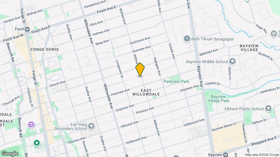 186 Wilfred Ave Map and Location Details