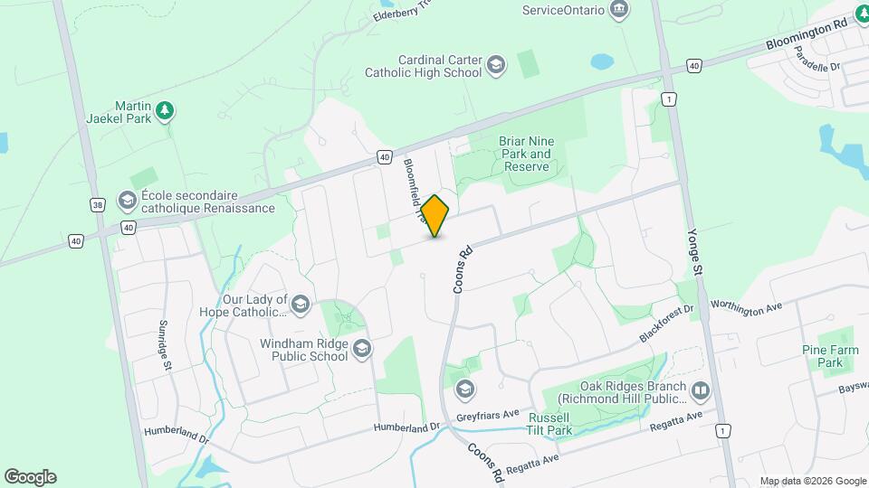 119 Fern Valley Crescent Map and Location Details