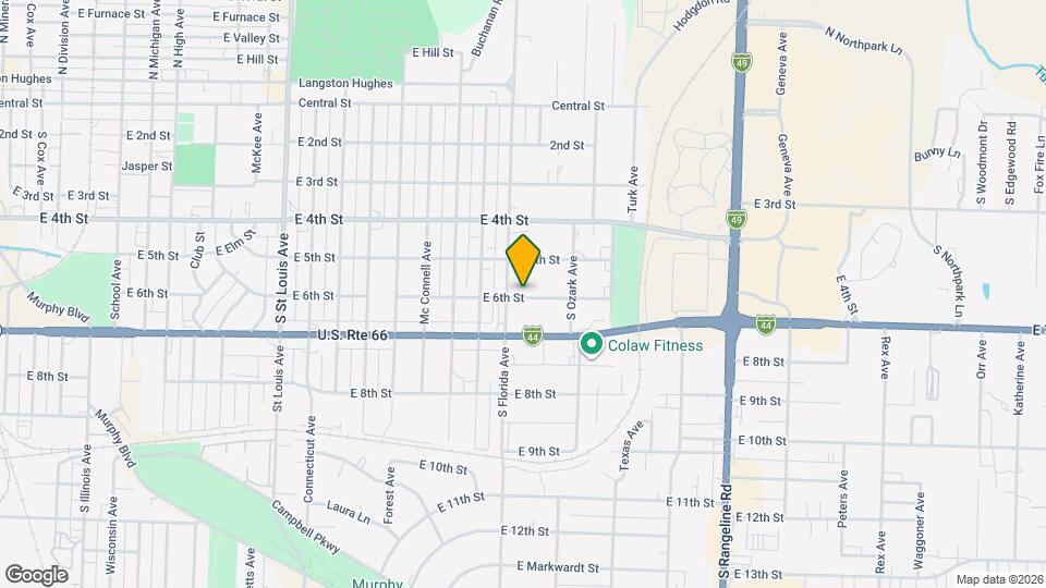 2615 E 6th St Map and Location Details